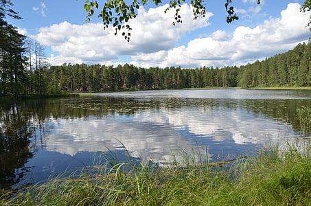 Finsko, široké, jezero