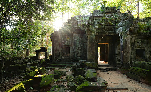 Siem reap, sommar, ljus, Asia, Kambodja, Angkor, templet - byggnad