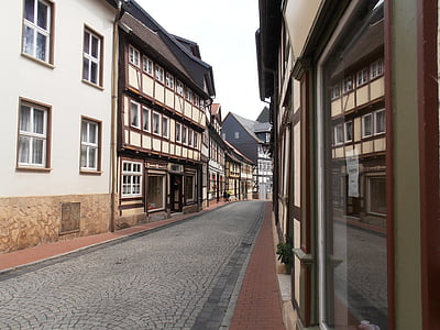 phố cổ, Stollberg, thị xã, thành phố, làng, giàn, fachwerkhäuser