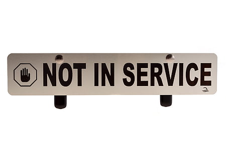 out of order, not in service, order, sign, not, shut, notice