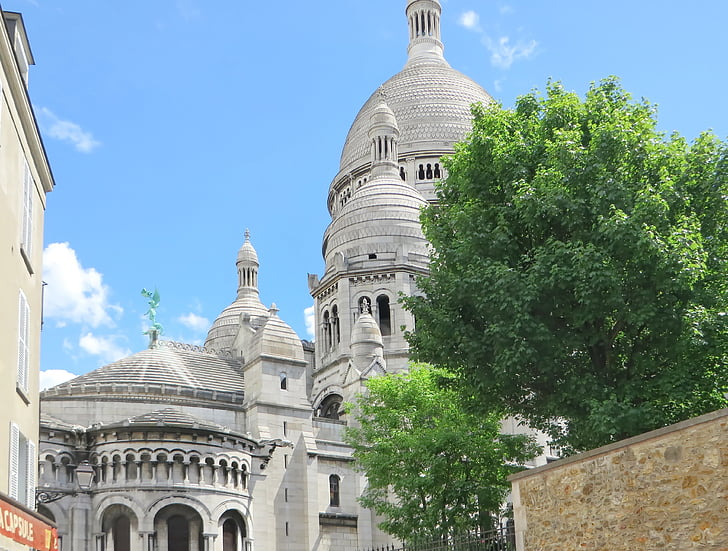 paris, montmartre, basilica, sacred heart, dome, monument, history