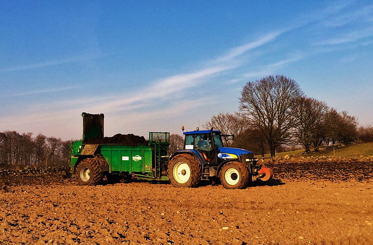 traktor, landbrug, maskine