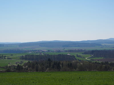 raportoitu, kentät, Lauterach, Baden-württemberg, näkökulmasta, Tonavan laakso, Obermarchtal