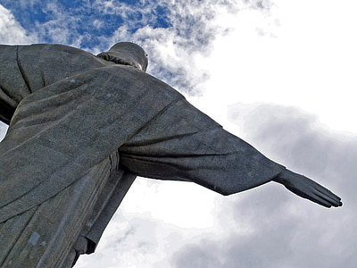 Corcovado, Rio de janeiro, statuen, Brasil, turist, attraksjon