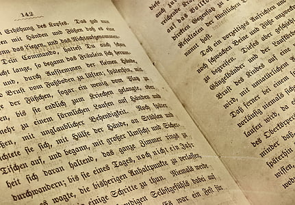 Книга, страница книги, Старые германские единицы, шрифт, читать, Старая книга, текст