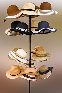 klobuk, hatstand, prodajo, klobuki, slamnik, pokrivala, moda