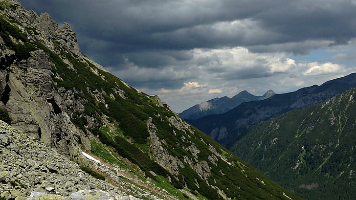 Tatry, Munţii, peisaj, natura, Tatra înaltă, Tatra poloneză, înainte de furtună