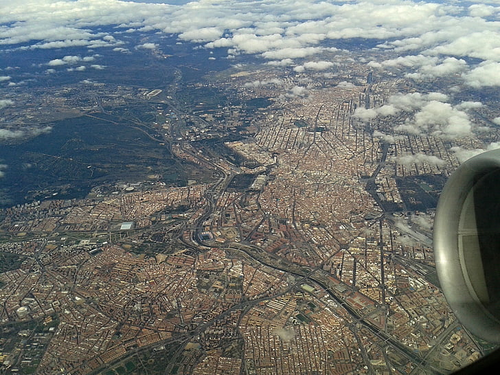 Madrid, Luftfoto, fugleperspektiv, kapital, Spanien