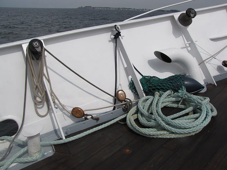 barco de vela, lontananza, IJsselmeer, viento, viento y el agua, mar, vela oceánica