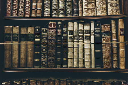 Míchaný, knihy, Knihovna, kniha, starožitnost, staré, police