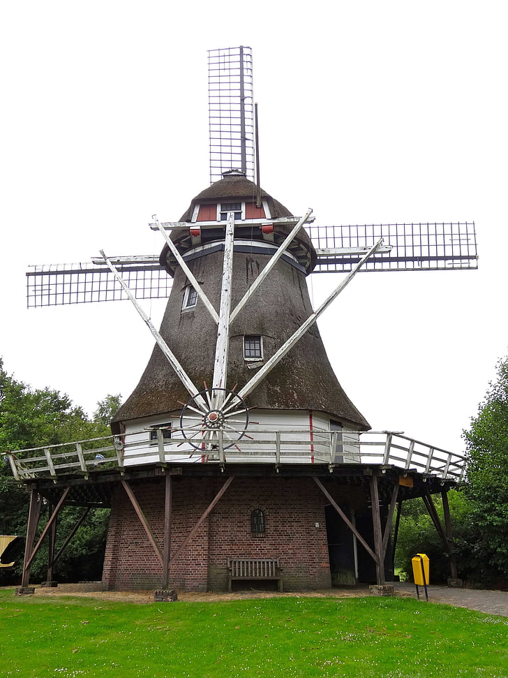 veenpark, bargercompascuum, open-air museum, outdoor museum, windmill, historic, building