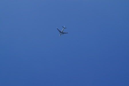 blu, cielo, aeromobili, cielo, aereo di linea