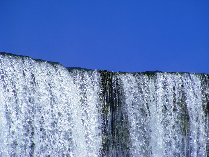cascada, l'aigua, cel, natura, riu, Zàmbia, Àfrica