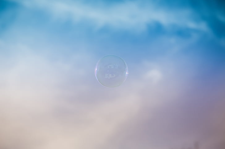 photography, bubble, blue, pink, sky, nature, clouds