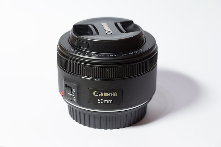 Canon, lensa, kamera, SLR, 50mm, foto, fotografer