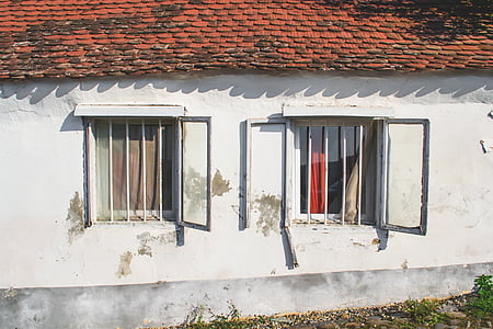 balta, langas, rėmas, atidarytas, namas, Pagrindinis puslapis, gyvenamųjų namų