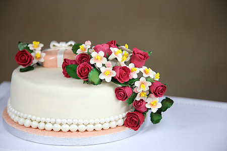 kek, yeme, Dekorasyon, Tatlılar, Tören, süsler, çiçekler