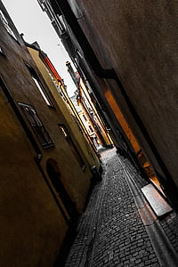 Stockholm, a régi város, Svédország, sikátor