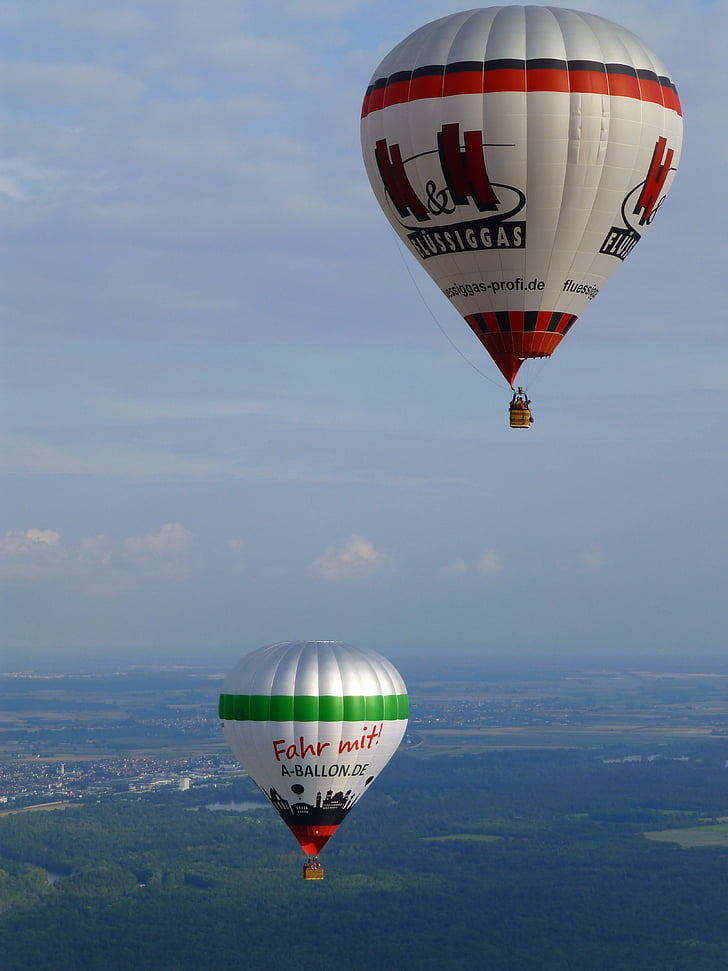 αερόστατο ζεστού αέρα, μπαλόνι, βόλτες με αερόστατο, πτήση με αερόστατο, Άουγκσμπουργκ