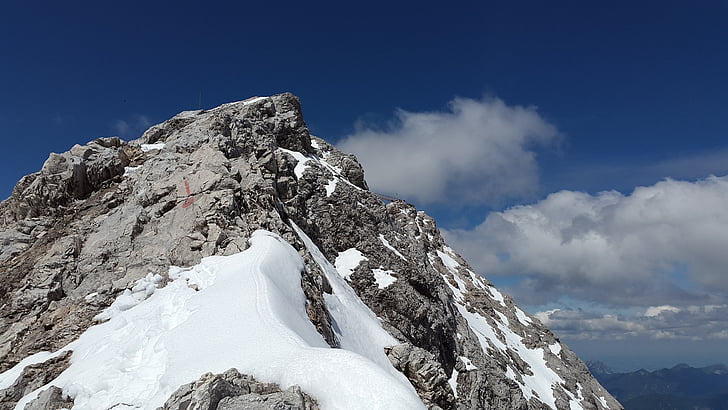 arête, ridge, rock ridge, zugspitze massif, mountains, alpine, weather stone
