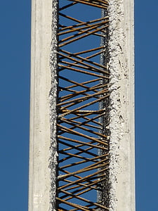 dzelzsbetona, betons, Saliekamā, stiprināšana, vieta, struktūra, betona čaula