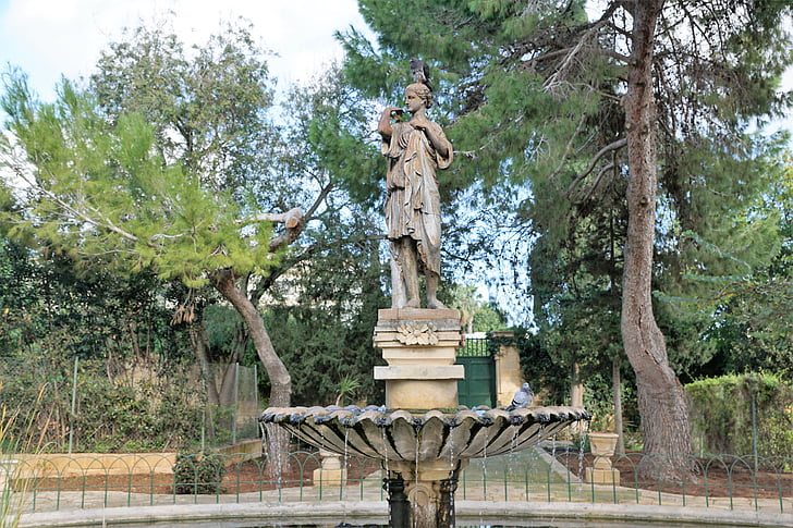 fontein, beeldhouwkunst, vrouw, water, Park, spel van tronen, film