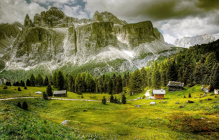 Dolomites, dağlar, Güney Tirol, Alp, İtalya, Hiking, UNESCO Dünya Mirası