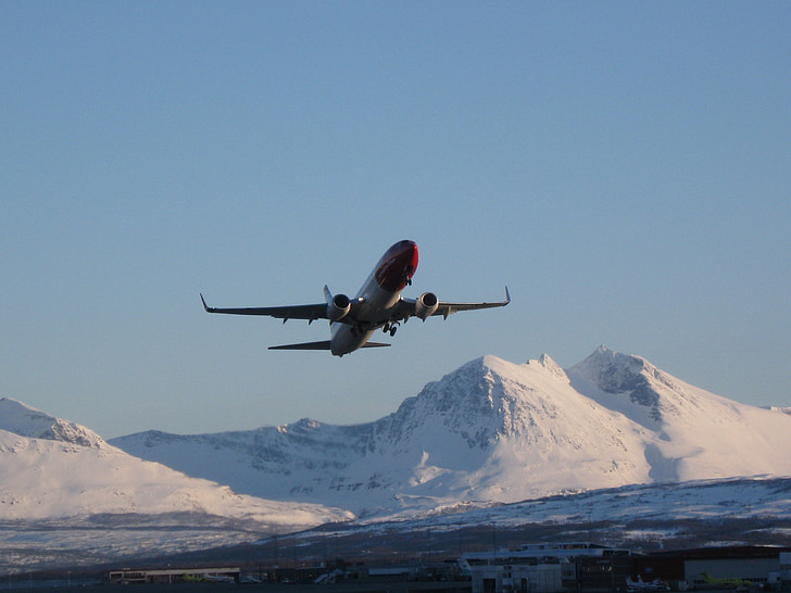 norveški, zrakoplova, avion, nebo, letjeti, Zrakoplovstvo, planine
