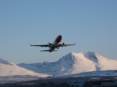 Noruego, avión, avión, cielo, volar, Aviación, montañas