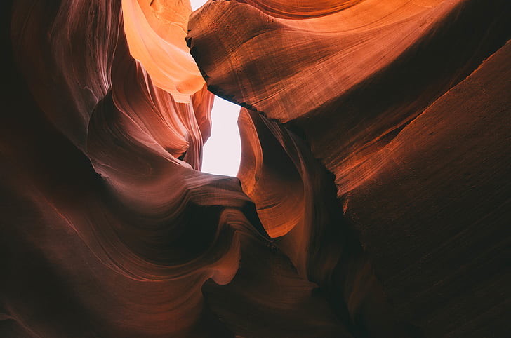 Antelope canyon, Arizona, Close-up, merah, batu pasir, slot ngarai, tekstur