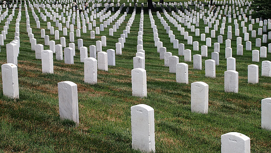 cimetière, Arlington, Washington, pierres tombales, cimetière militaire
