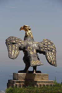 Adler, Socha, Gold, vták, pamiatka, sochárstvo, obrázok