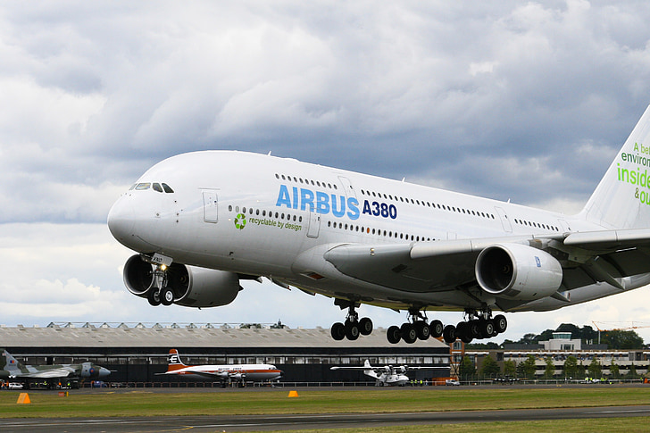 airbus a380, aircraft, airplane, flight, commercial