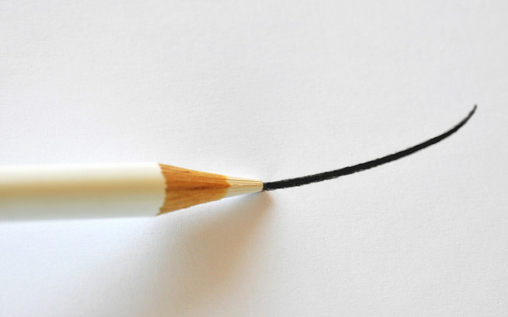 olovka, linija, obični bijeli, obrazovanje