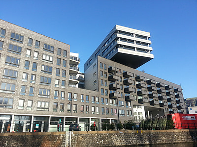 arkitektur, moderne, bygge, skyskraper, kontorbygning, Amsterdam, Nederland