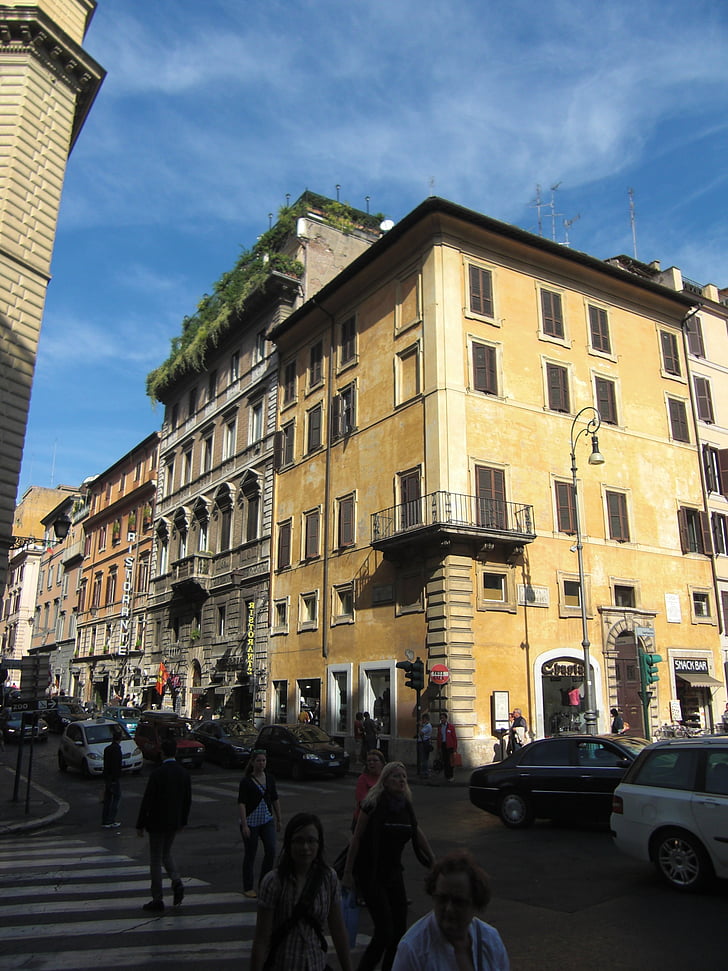 Rome, Italië, gebouw, gevel, het platform