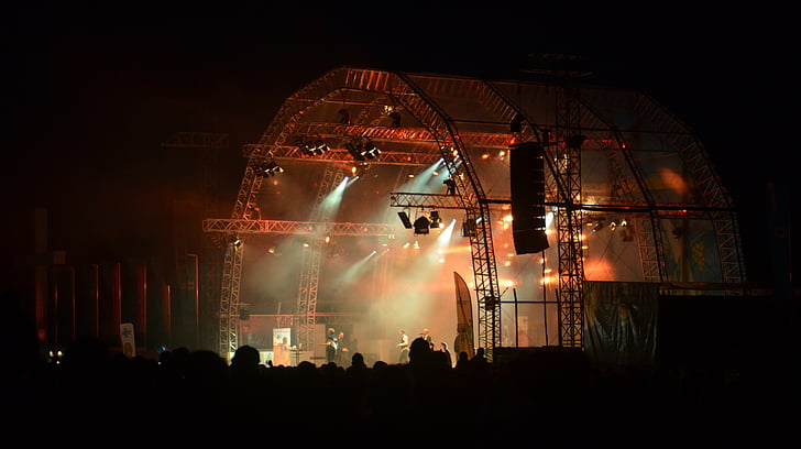 stage, concert, festival, open air, event, night