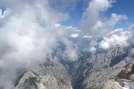 Zugspitze, Ледник, Garmisch, Открытый, снег, молчание, вид