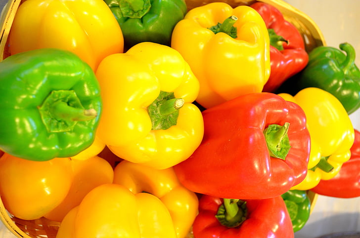 peppers, vegetables, food, fresh, vegetarian, cooking, yellow