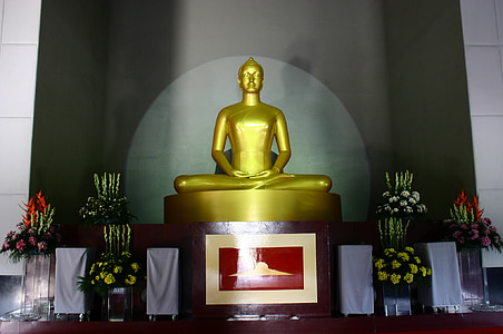 Buddha, munk, gull, buddhisme, meditasjon, Thailand, statuen
