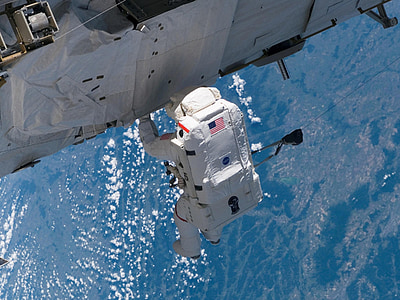 astronaut, Spacewalk, ISS, nástroje, oblek, Pack, postroje