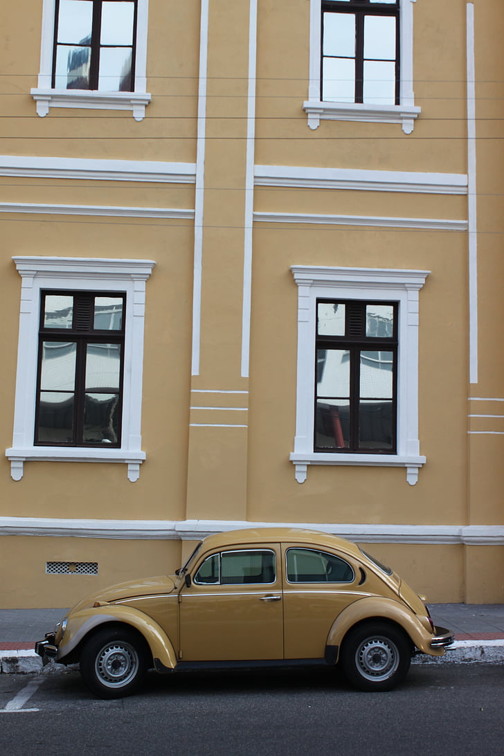 car, yellow, old