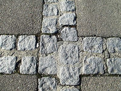 kamenje za popločavanje, kamenje, Steinig, Trg, asfalt, ceste, daleko
