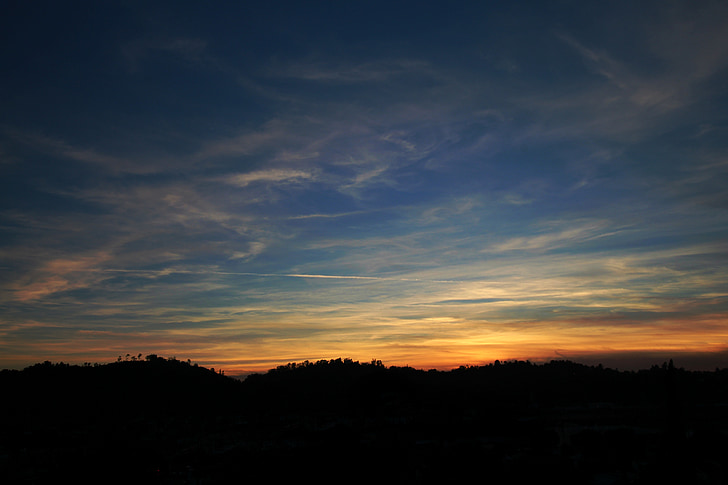sunset, sky, cloud, horizin, yellow, dawn, view