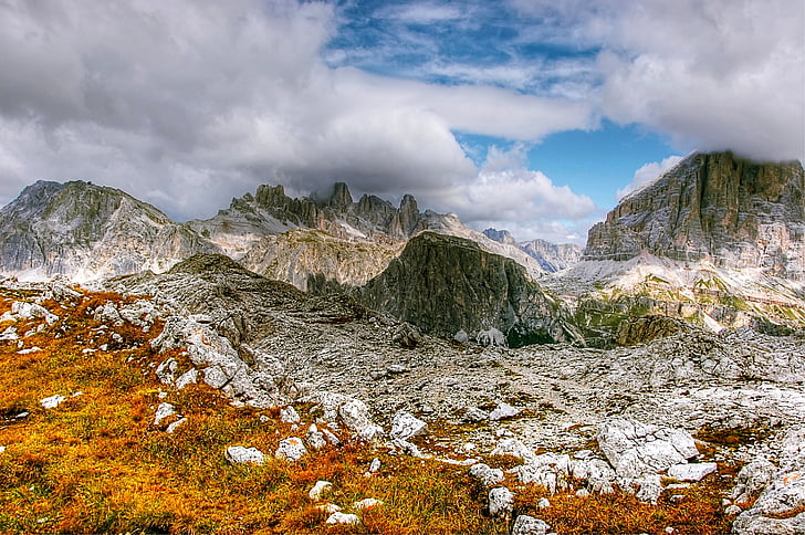 Dolomites, montagnes, Italie, alpin, randonnée pédestre, patrimoine mondial de l’UNESCO, panorama alpin