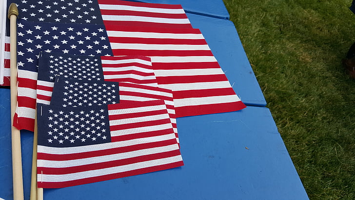 vėliavos, Jungtinės Amerikos Valstijos, liepos 4, atostogų