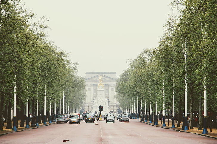 ลอนดอน, สหราชอาณาจักร, ถนน, การจราจรด้านซ้าย, ฉากถนน, รถแท็กซี่, อเวนิว