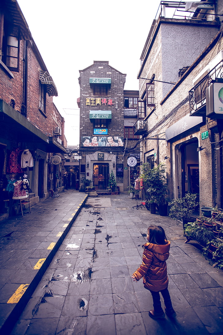 Alley, Shanghai, het kleine meisje
