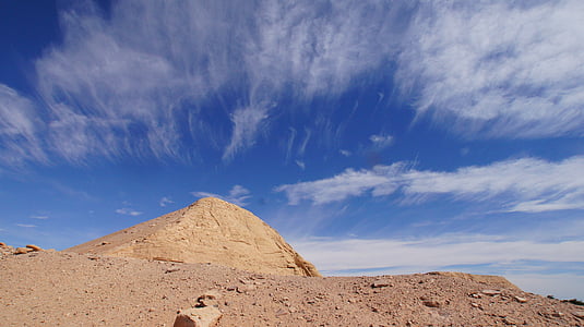 céu, Egito, dunas, montanha, passeio, África, nuvem
