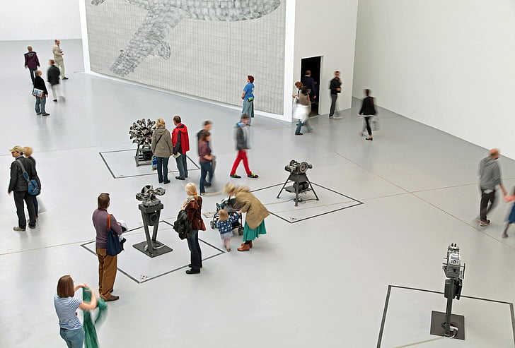 human, exhibition, movement, modern art, scene, documenta, people